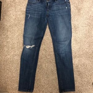 Ann Taylor Loft distressed skinny jeans, size 2.